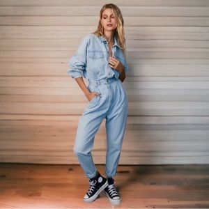 The Hendrix Denim Jumpsuit by 12th Tribe